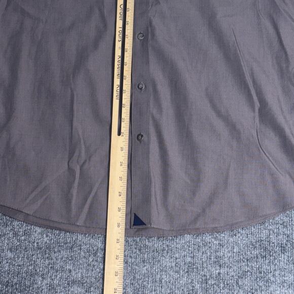 Untuckit Shirt Mens XL Gray Sangiovese Wrinkle Free Cotton Button Up Regular Fit - Picture 12 of 16